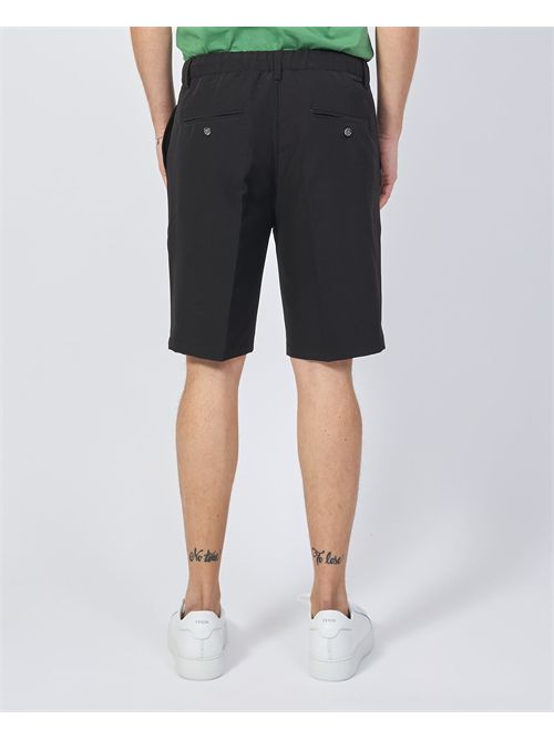 Yes Zee men's black bermuda shorts with elastic YES ZEE | P780-EW000801